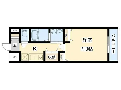 サンヴィラ千林(1K/5階)の間取り写真