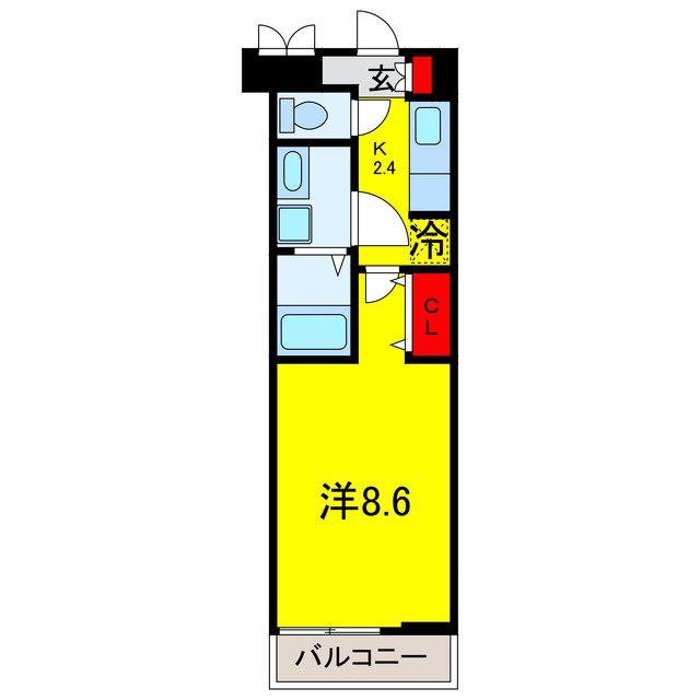 アヴァンセ II(1K/2階)の間取り写真