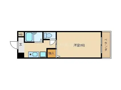 メゾングランツ(1K/2階)の間取り写真