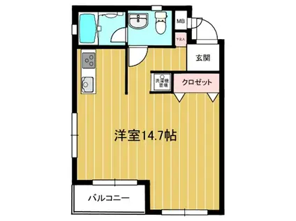 ピッコロ自由が丘(ワンルーム/1階)の間取り写真