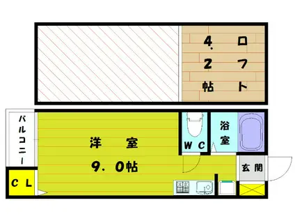 フォレスト和白(ワンルーム/1階)の間取り写真