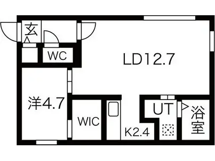 FELICE TRE(1LDK/4階)の間取り写真