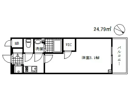 エスリード神戸ハーバーテラス(1K/9階)の間取り写真