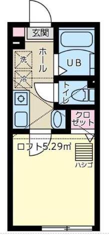ファーストヒルズYAMATE(1K/2階)の間取り写真