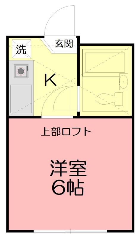 ララ秦野(1K/1階)の間取り写真