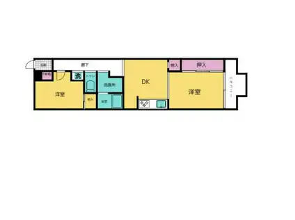 第26明智ビル(2DK/3階)の間取り写真