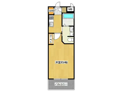 グランインカム16(1K/3階)の間取り写真