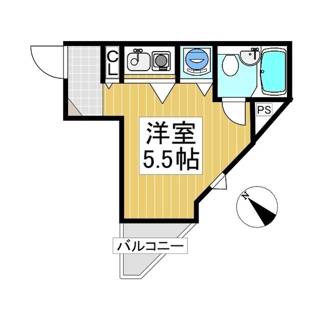 グランパーク南町(ワンルーム/4階)の間取り写真
