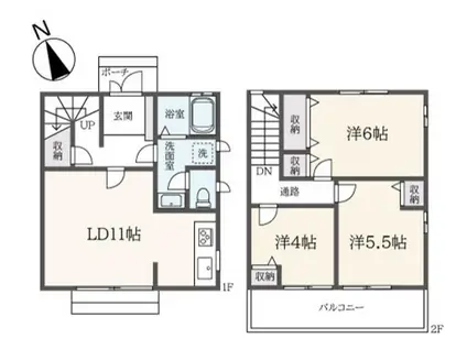 シェモア新桜ヶ丘(3LDK/1階)の間取り写真