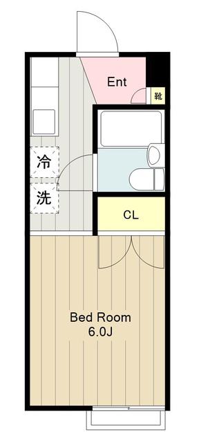 ヴァイデンハウス(1K/2階)の間取り写真