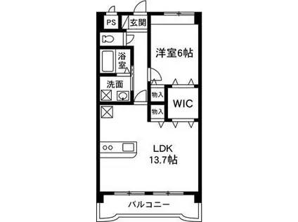 ドーチェスター(1LDK/3階)の間取り写真