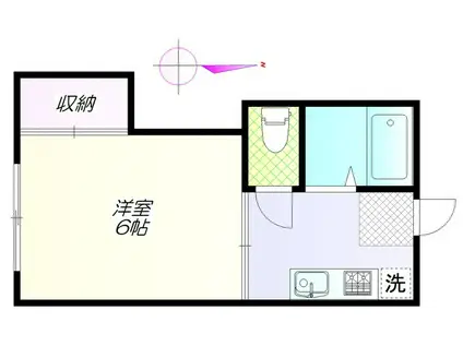 メゾンド・フローラル(1K/1階)の間取り写真