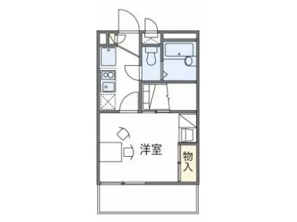 レオパレスタウンコート北田辺(1K/3階)の間取り写真