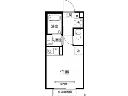 TS CUORE赤羽志茂(ワンルーム/1階)の間取り写真