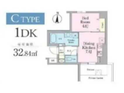 SE・LALOTTA(1DK/1階)の間取り写真