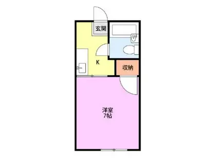 コーストフラッツ双葉(1K/1階)の間取り写真