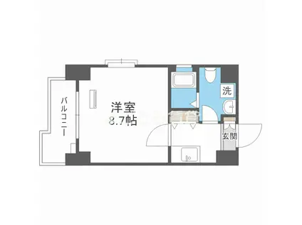 阪神電鉄阪神なんば線 福駅 徒歩5分 2階建 築14年(1LDK/1階)の間取り写真