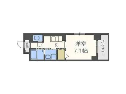 GARBO(1K/5階)の間取り写真