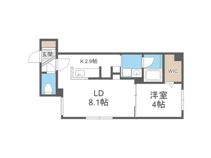 グランドサクセスピスタ(1LDK/2階)の間取り写真