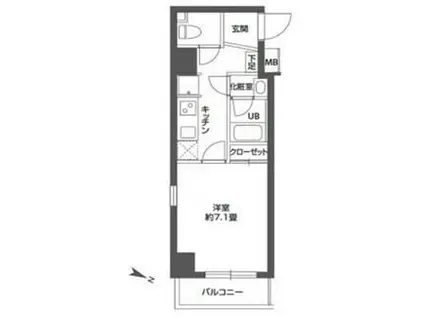 ニューシティアパートメンツ南千住(1K/8階)の間取り写真