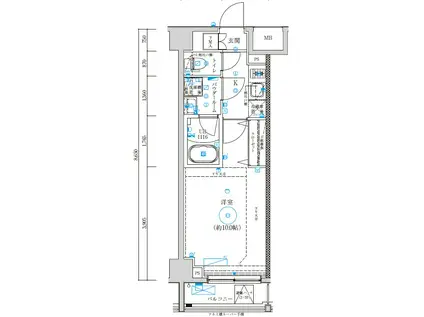 LUMEED新小岩(1K/2階)の間取り写真