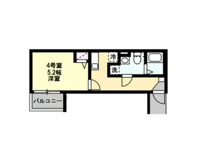 レジデンス生麦1(1K/2階)の間取り写真