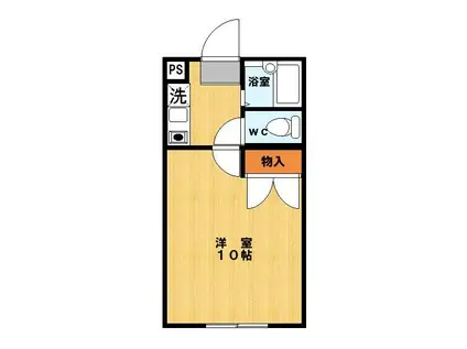 ツインズコート(1K/2階)の間取り写真