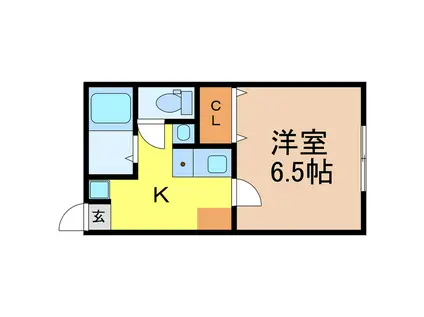 アイネパウゼ(1K/1階)の間取り写真