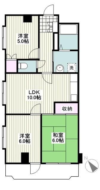C CASA 湘南藤沢(3LDK/4階)の間取り写真