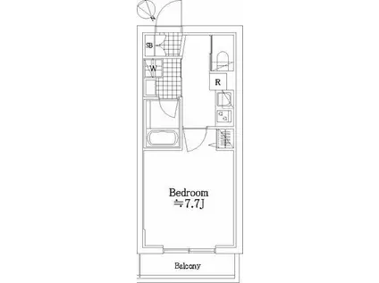 ハーモニーレジデンス池袋メトロゲート(1K/3階)の間取り写真