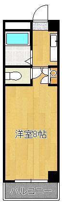 キャッスルココマリオン(ワンルーム/8階)の間取り写真