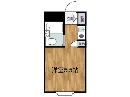 パークヒルズ桜上水(ワンルーム/2階)の間取り写真