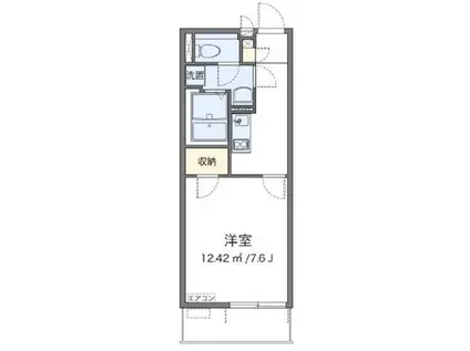 クレイノケルスランド(1K/1階)の間取り写真