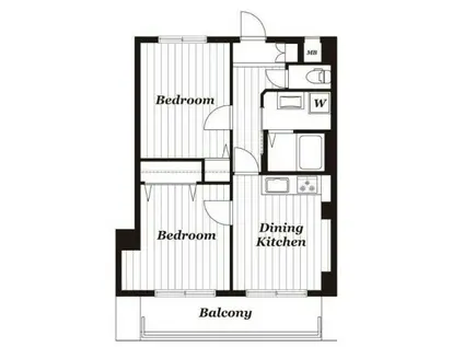 朝日プラザ上板橋(2DK/5階)の間取り写真