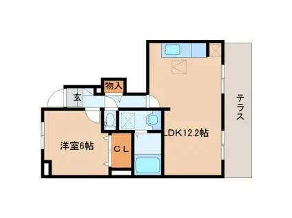 クレメント(1LDK/1階)の間取り写真