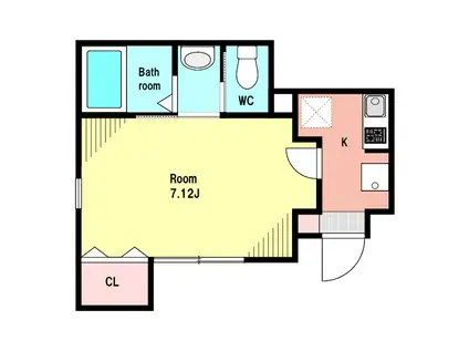 サザンコンパス(1K/1階)の間取り写真