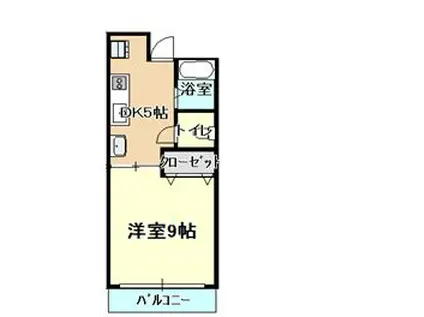 ハイグランディ松永(1DK/9階)の間取り写真