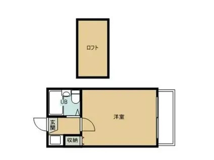 サンハイツ坂戸III(1K/1階)の間取り写真