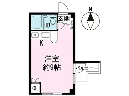 勝呂ビル(ワンルーム/4階)の間取り写真