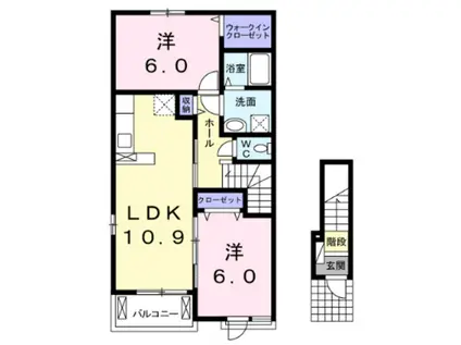 メゾンさくら(2LDK/2階)の間取り写真