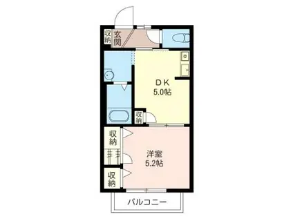 グランシード田中参番館(1DK/2階)の間取り写真