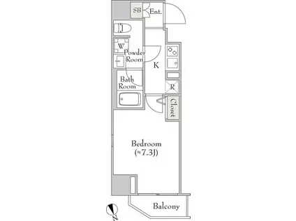 ルミークアン北上野 200(1K/3階)の間取り写真