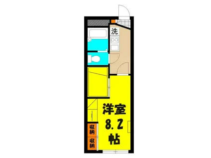 フルハウス(1K/1階)の間取り写真