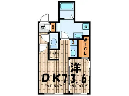 BRANCHE YOGA(1DK/3階)の間取り写真