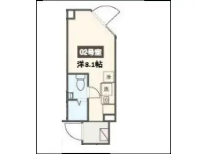 MELDIA RESIDENCE王子(ワンルーム/2階)の間取り写真
