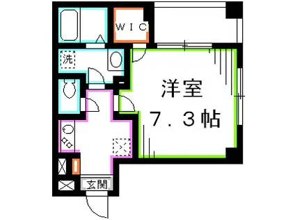 リブリ・GLANZ(1K/5階)の間取り写真