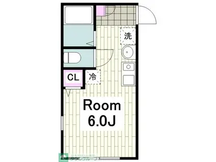プレミアムコート和田町(ワンルーム/2階)の間取り写真
