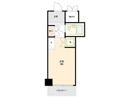 トップ川崎第3(ワンルーム/5階)の間取り写真