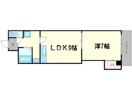 コート幸町(1LDK/9階)の間取り写真