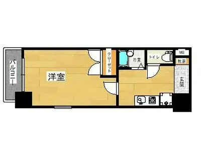 マンション花房(1K/8階)の間取り写真